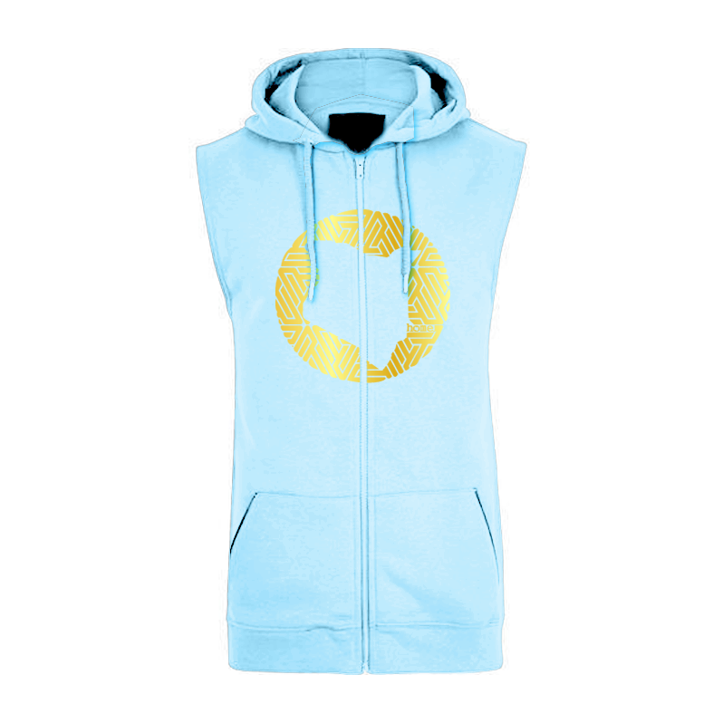 Sleeveless Hoodie  - Sky Blue (Heavy Fabric)