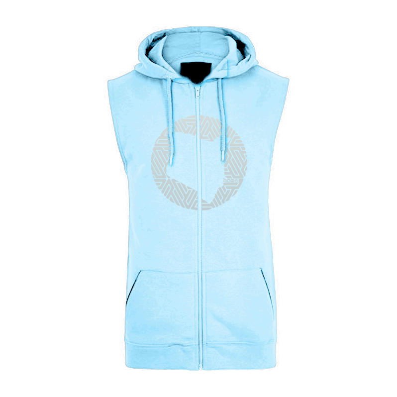 Sleeveless Hoodie  - Sky Blue (Heavy Fabric)