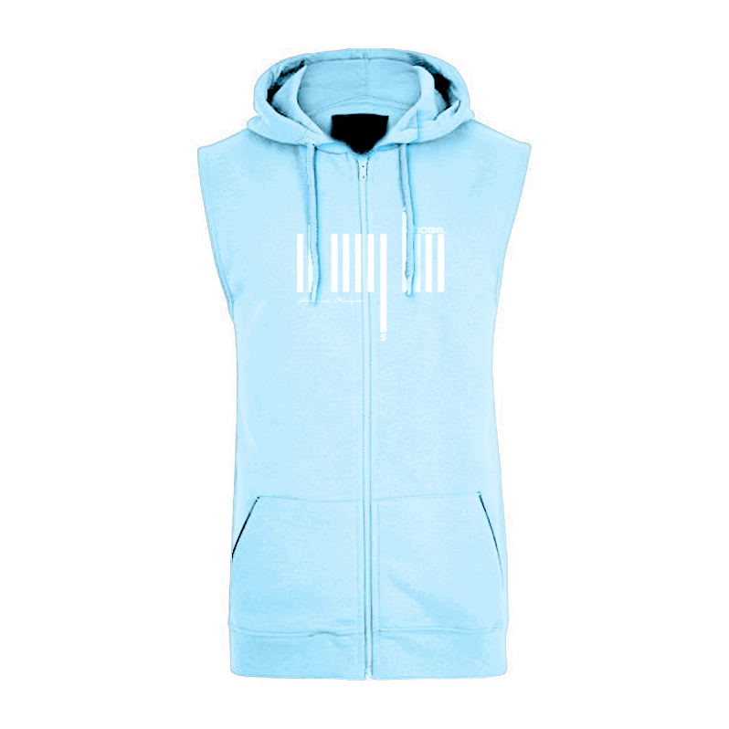 Sleeveless Hoodie  - Sky Blue (Heavy Fabric)