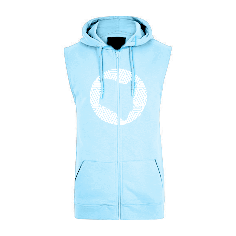 Sleeveless Hoodie  - Sky Blue (Heavy Fabric)