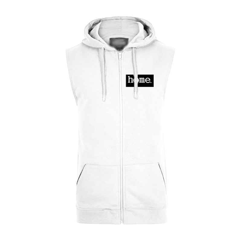 Sleeveless Hoodie  - White (Heavy Fabric)