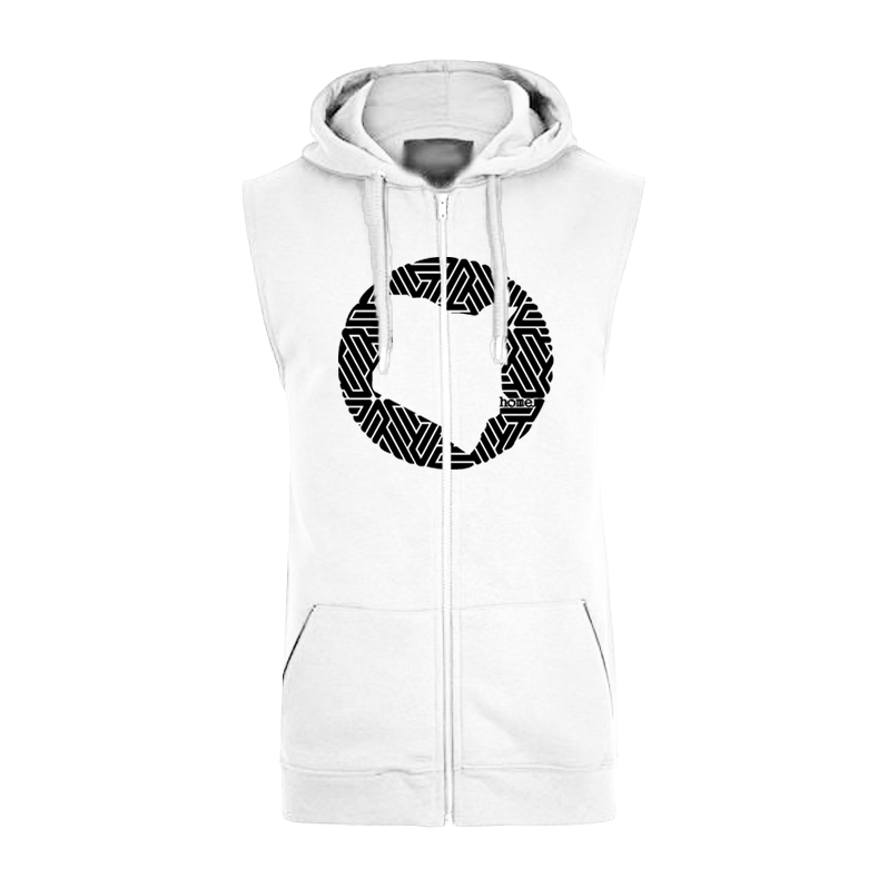 Sleeveless Hoodie  - White (Heavy Fabric)