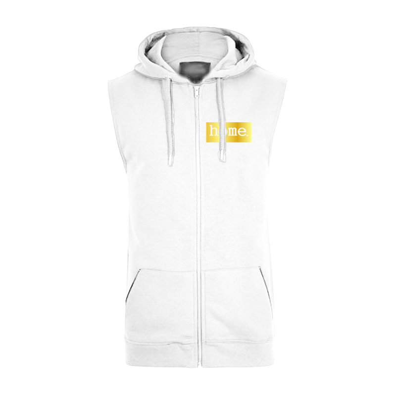 Sleeveless Hoodie  - White (Heavy Fabric)