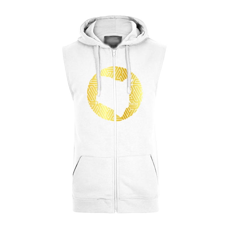 Sleeveless Hoodie  - White (Heavy Fabric)