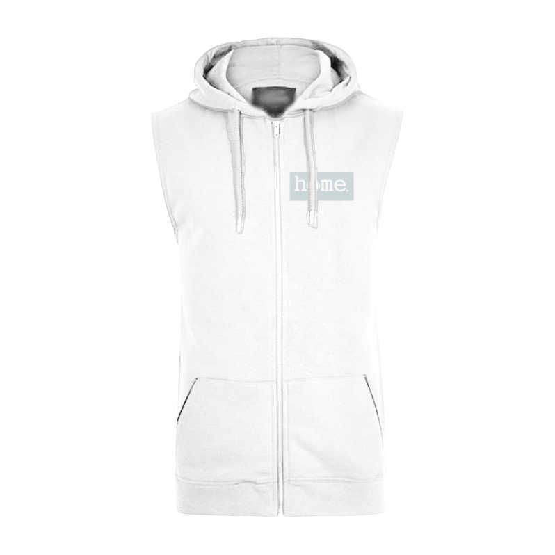 Sleeveless Hoodie  - White (Heavy Fabric)