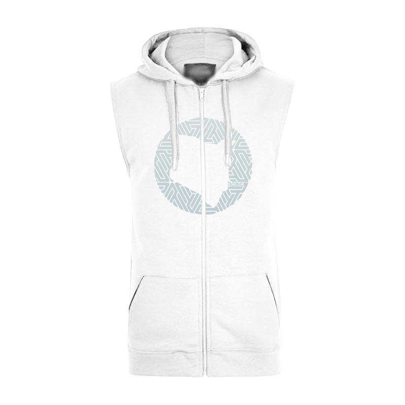 Sleeveless Hoodie  - White (Heavy Fabric)
