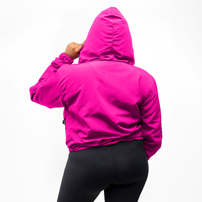 Home_254 x JBlessing, Women's Fuchsia Slinky Jacket- Back view