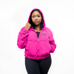 Home_254 x JBlessing, Women's Fuchsia Slinky Jacket- Front view