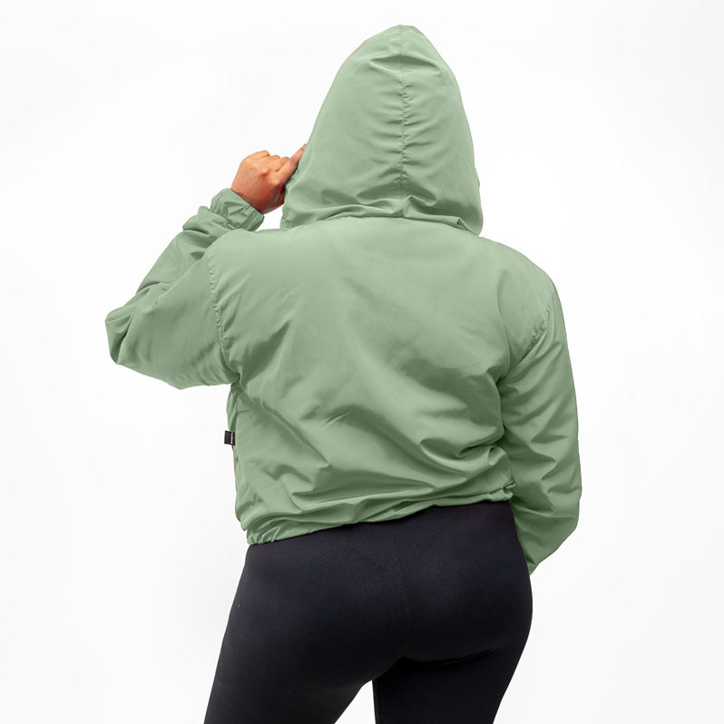Home_254 x JBlessing, Women's Jungle Green Slinky Jacket- Back view