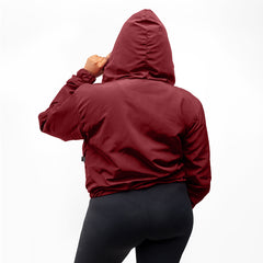 Home_254 x JBlessing, Women's Maroon Slinky Jacket- Back view