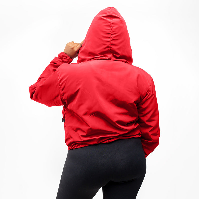 Home_254 x JBlessing, Women's Red Slinky Jacket- Back view