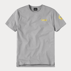 JBeeJura | home-254 gravel classic man split hem t-shirt with gold tag print