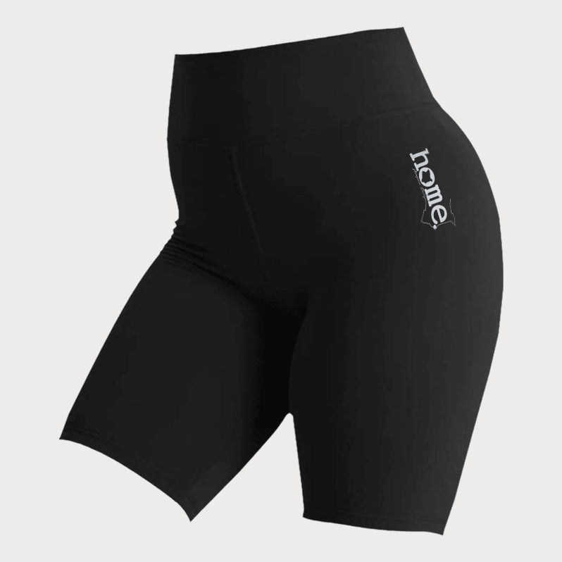 JBEEJURA DESIGNZ | home - 254 Black Women's  Bike Shorts with a Silver Logo from XS-XXL sizes.