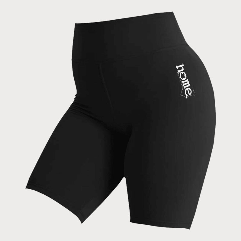 JBEEJURA DESIGNZ | home - 254  Black Women's Bike Shorts with a White Logo from XS-XXL sizes.