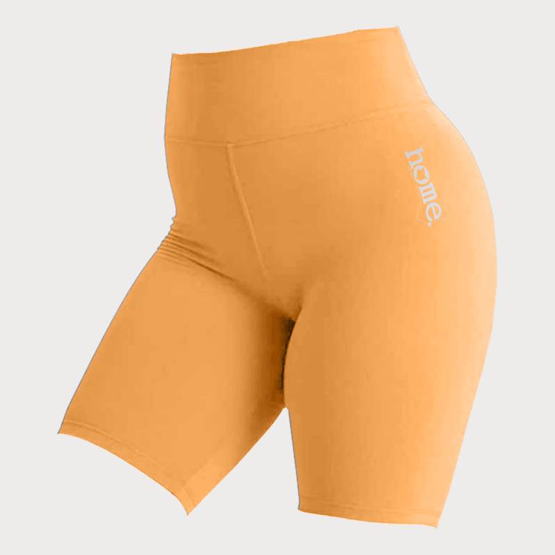 JBEEJURA DESIGNZ | home - 254 Persian Orange Women's Bike Shorts with a Silver  Logo from XS-XXL sizes.
