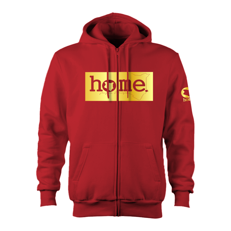 Zip-up Hoodie  - Red (Heavy Fabric)