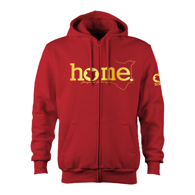 Zip-up Hoodie  - Red (Heavy Fabric)