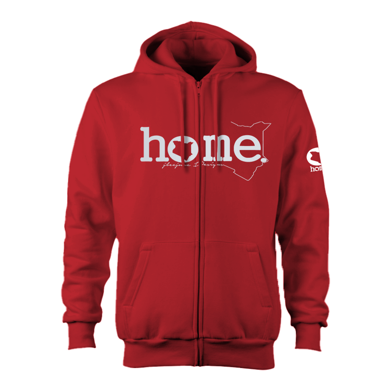 Zip-up Hoodie  - Red (Heavy Fabric)