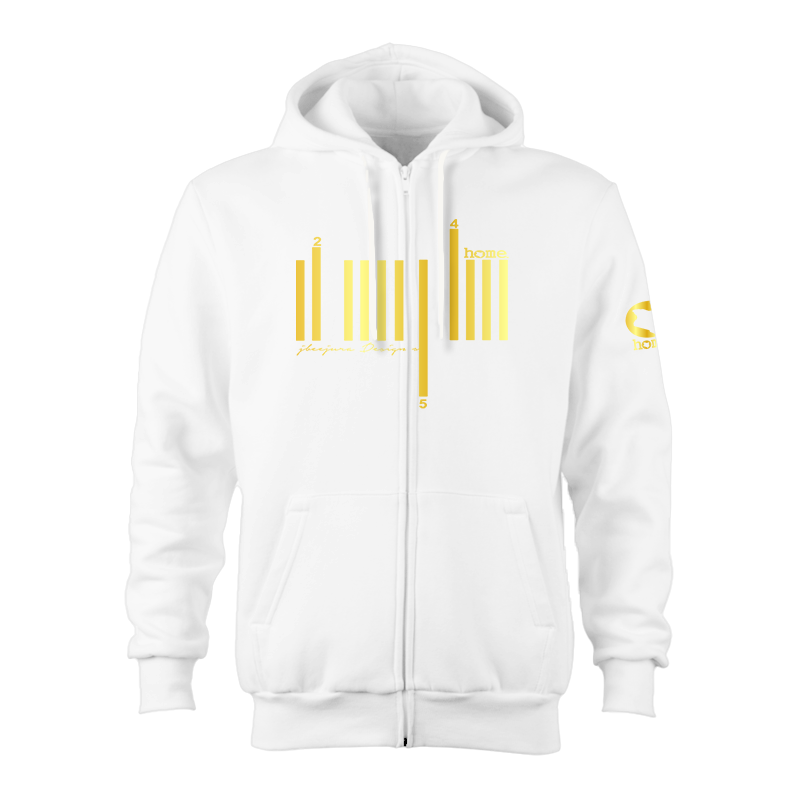 Zip-up Hoodie  - White (Heavy Fabric)