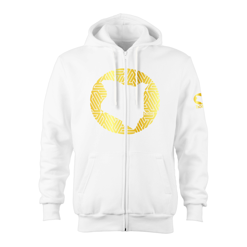 Zip-up Hoodie  - White (Heavy Fabric)