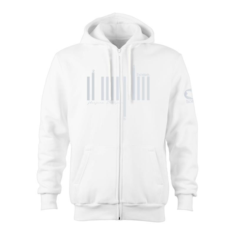 Zip-up Hoodie  - White (Heavy Fabric)