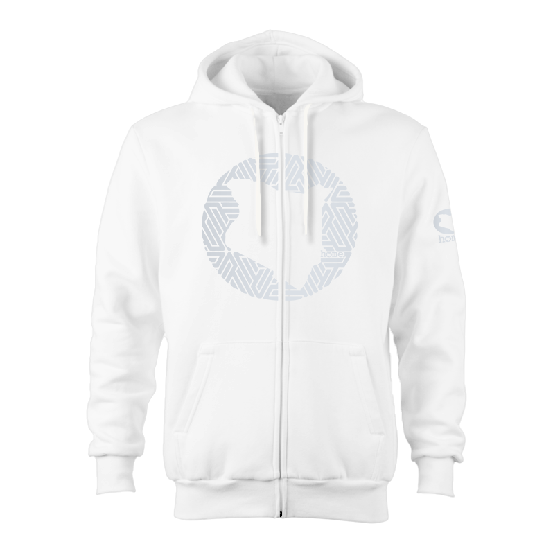 Zip-up Hoodie  - White (Heavy Fabric)